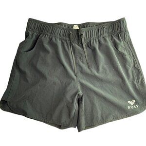 ROXY Board Shorts Black.  Elastic Waistband and Drawstring.  Size Teen Large.
